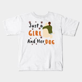 just a girl and her dog Kids T-Shirt